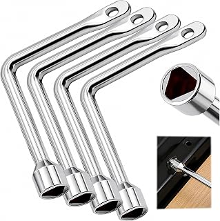 4Pcs Triangle Key Garbage Bin Utility Key for Meter Gas Box Meter Cabinet | Metal Bin Key,L-Type Service Key,Triangle Cabinet Spanner Key,Gas Meter Box Key for Elevator Door,Chimney,Fireplace,Radiator