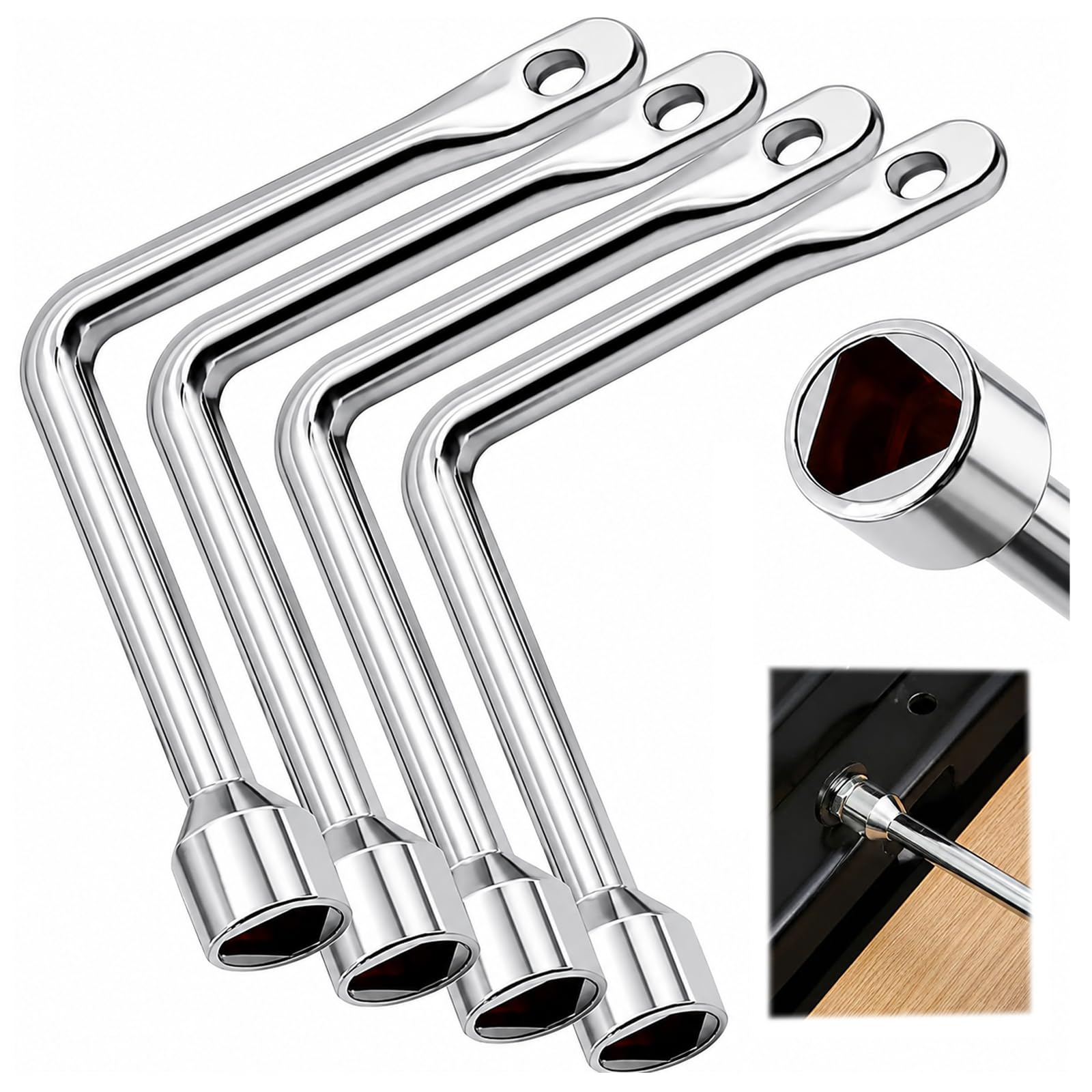 4Pcs Triangle Key Garbage Bin Utility Key for Meter Gas Box Meter Cabinet | Meta