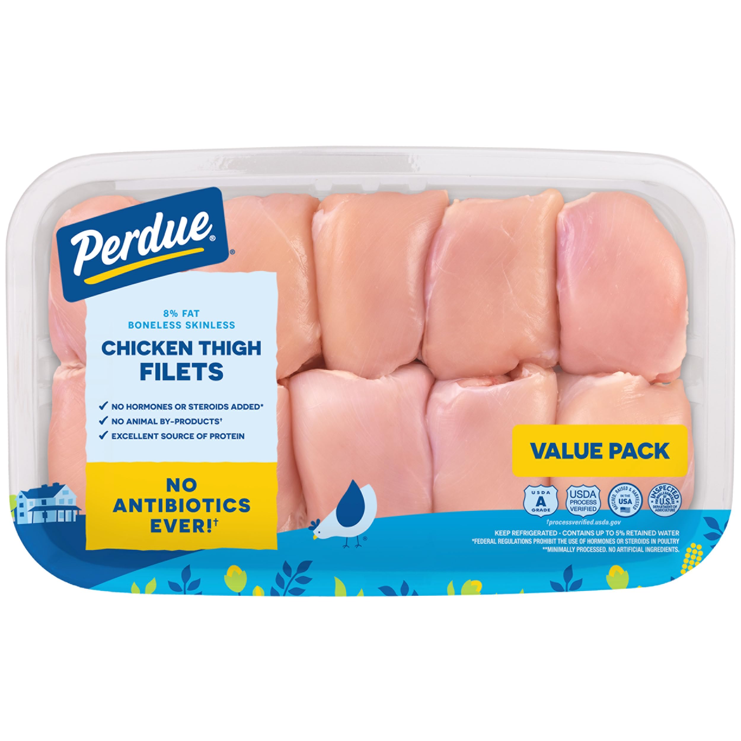 Perdue Boneless Skinless Chicken Thighs Value Pack, Weight Varies