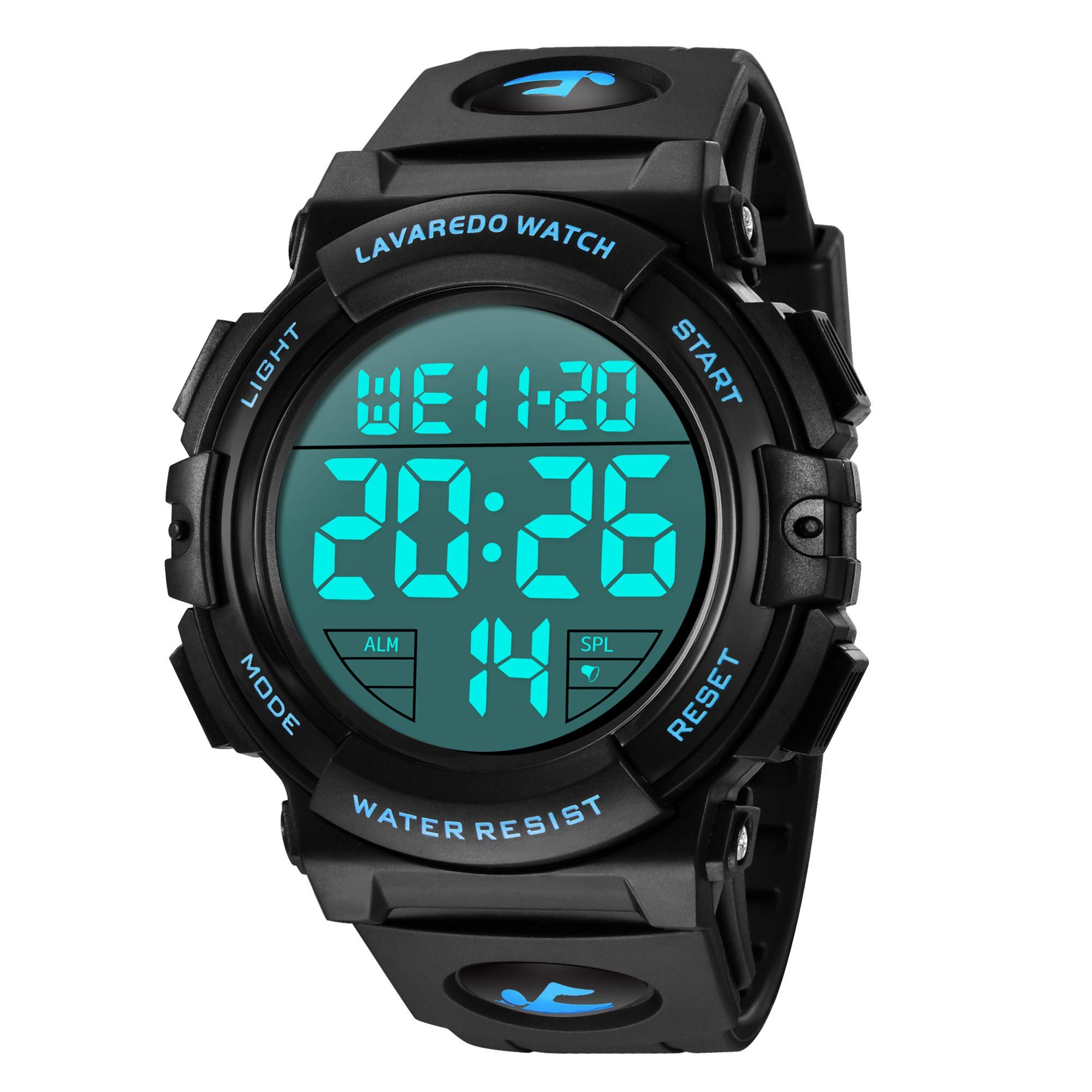 L LAVAREDO Mens Digital Watch Sports Military Watches Waterproof Outdoor Chronog