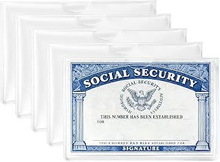 20 Pcs PVC Credit Card Sleeves Waterproof Clear Credit Card Holder for Driver's License ID Protection
