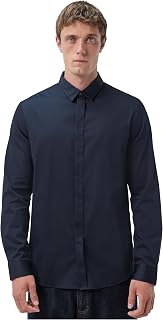 Armani Exchange Men's Smart Stretch Satin Casual Shirt