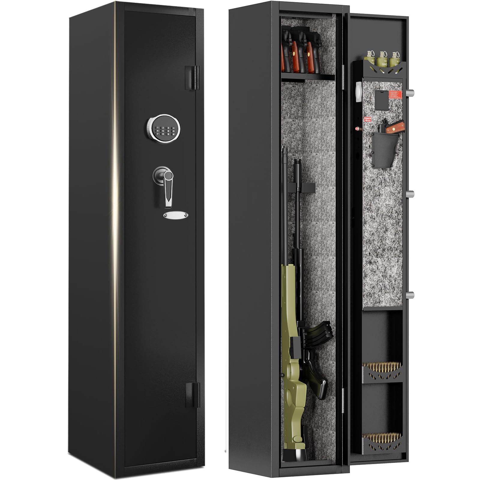 KAER 2-3 Gun Safe, Rifle Safe for Rifles and Pistols | Long Gun Cabinet for Shot