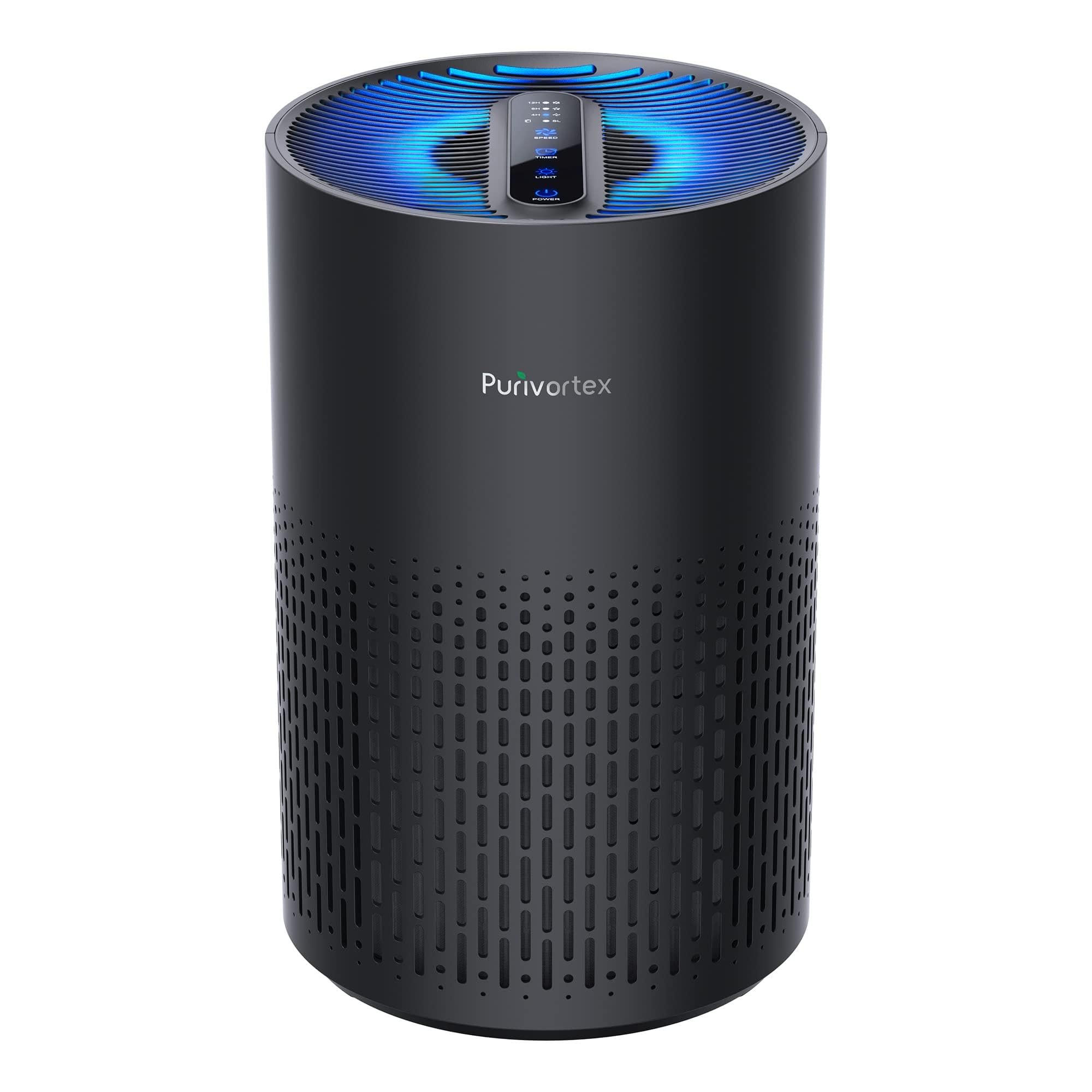 Purivortex Air Purifiers for Bedroom, Covers Up to 880 Sq Ft, PX500 Black | Quie