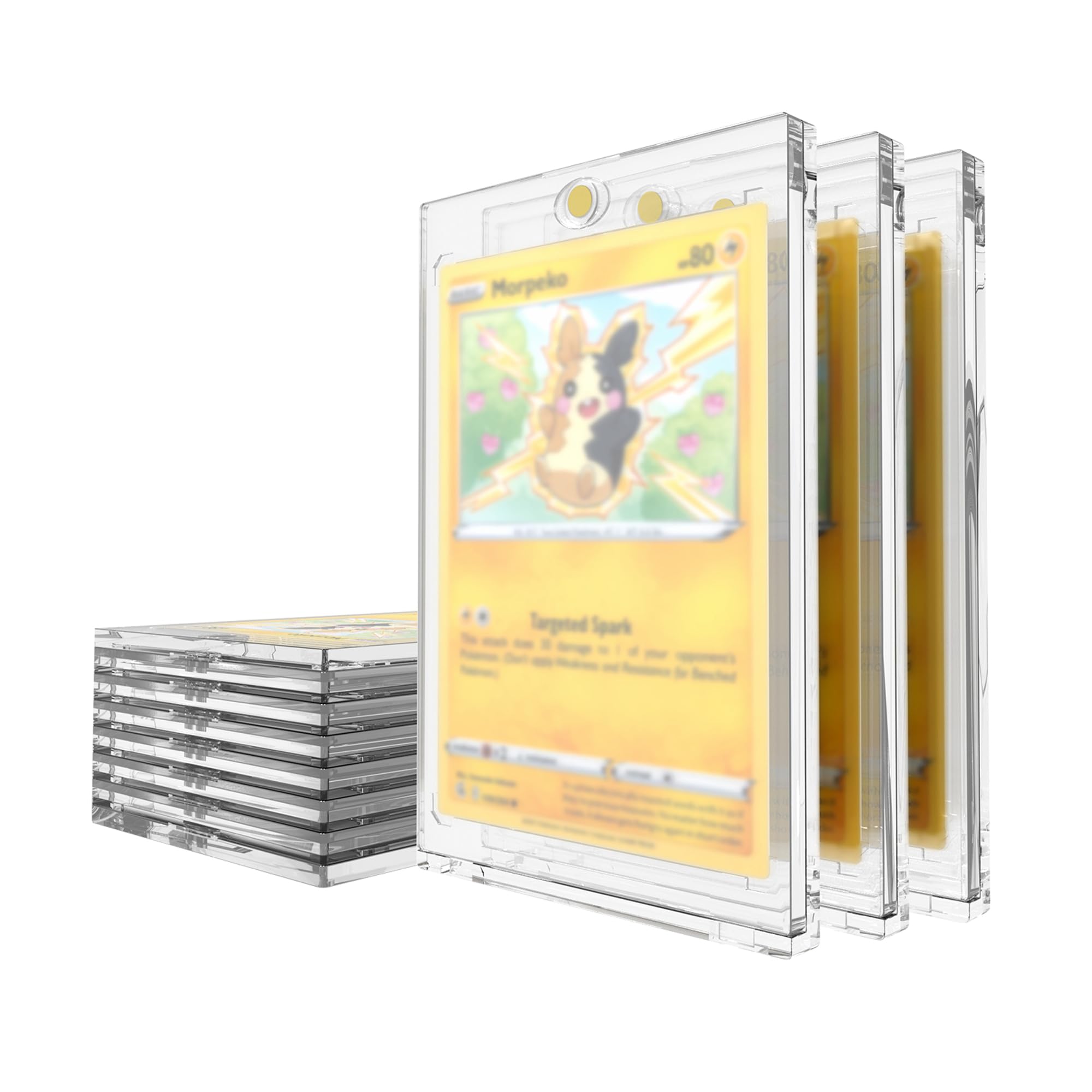 Mcbazel 35PT Magnetic Card Holder 10 Pack, UV Trading Card Protector Case | Fits