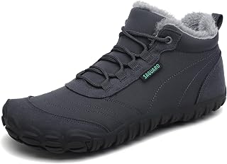 SAGUARO Barefoot Bottes de Hiver Chaudes Chaussure Minimaliste pour Homme Femme,Gr.36-48