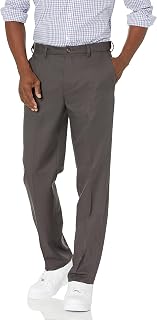 Amazon Essentials Men's Flat Front Suit Trousers with Expandable Waistband, Classic Cut