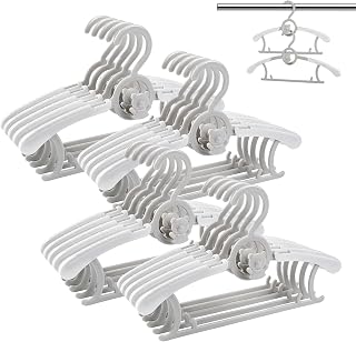 Baby Clothes Hangers 20 Pack, Plastic Kids Hangers Space Saving for Closet