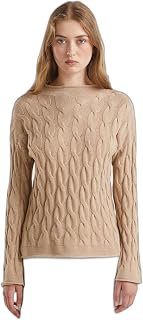 United Colors of Benetton Women's Mock Top 1335d2467 M/L Sweater (Pack of 1)