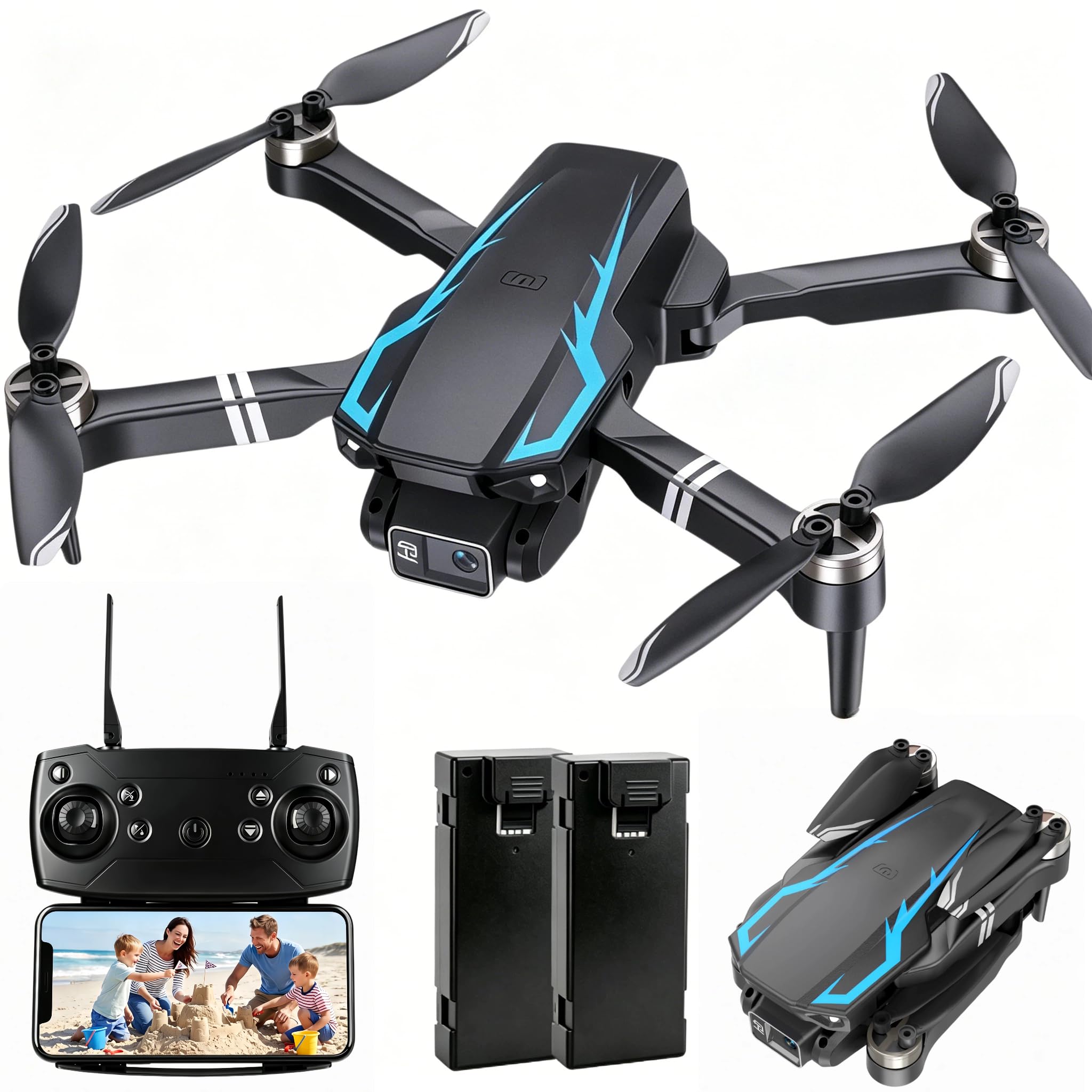 Drone with Camera 1080P, Foldable Mini Drone for Beginners & Adults, RC Quadcopt