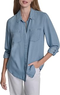 DKNY Button Front Shirt T-Shirt Women