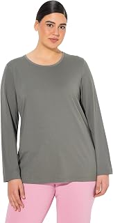 Ulla Popken Women's Shirt, Slim, Round, Long Sleeve