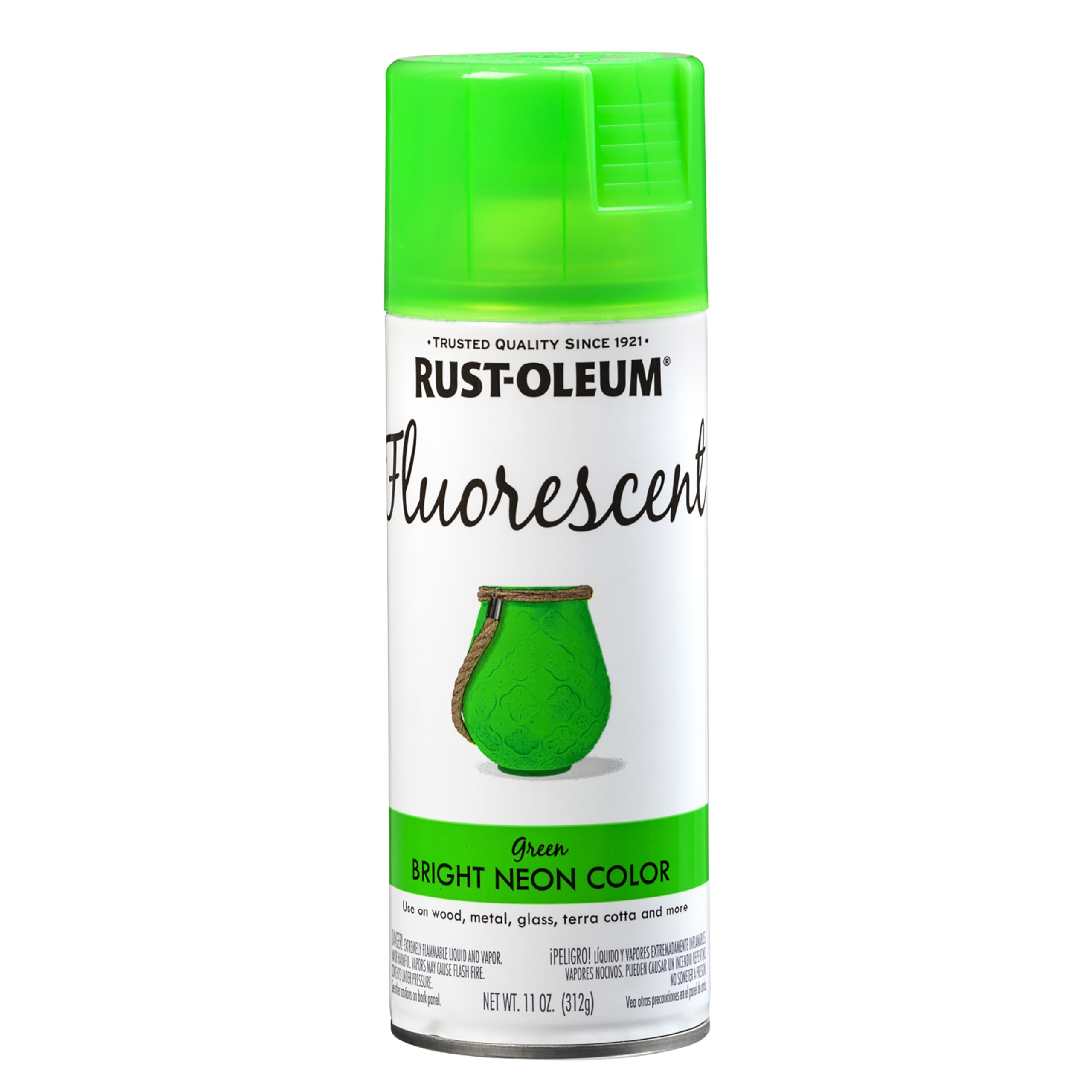 Rust-Oleum Fluorescent Green Spray Paint | High Visibility Finish, Signs, Safety