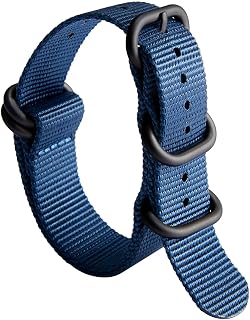 BINLUN Nylon Watch Strap 18/19/20/21/22/23/24mm Premium Ballistic Multicolor Watch Band Replacement for Men Women with Heavy Duty 5 Rings Stainless Steel Buckle