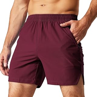 MIER Men's 5 Inch Running Shorts Quick Dry Outdoor Sports Workout Summer with Pockets Lightweight Breathable