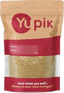 Yupik Orzo Pasta, 1 kg, Risoni, Rice Shaped Pasta, Kosher, Vegan, Made from Durum Semolina Flour, No Added Sugar, Salt-Free, Ideal for Hot or Cold Pasta Recipes