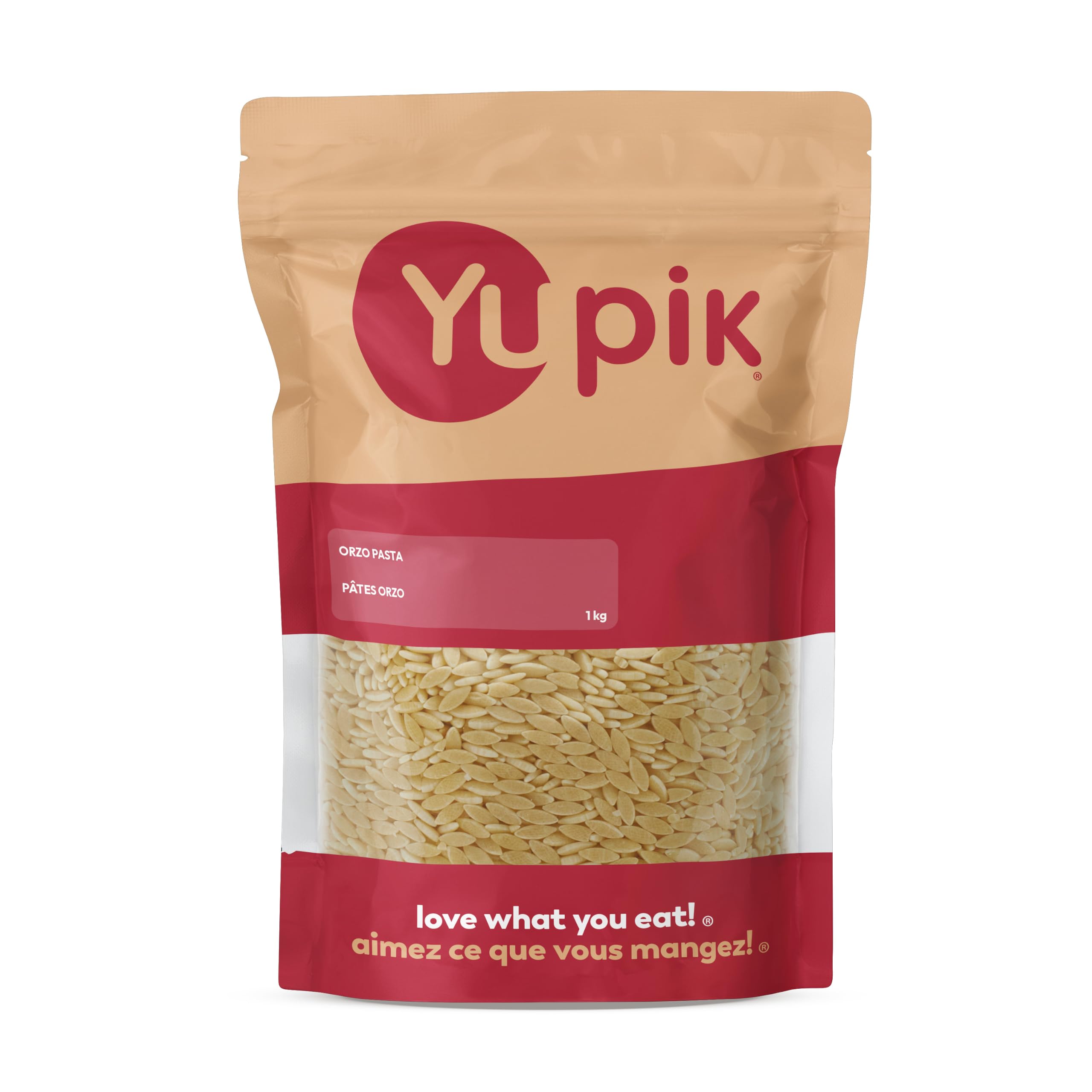 Yupik Orzo Pasta, 1 kg, Risoni, Rice Shaped Pasta, Kosher, Vegan, Made from Duru