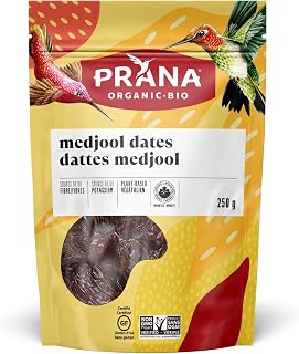 Prana – Organic Medjool Dates | Ultimate Fruit Experience | Source of Fibre | Non-GMO, Gluten Free, Vegan Snack | 250g