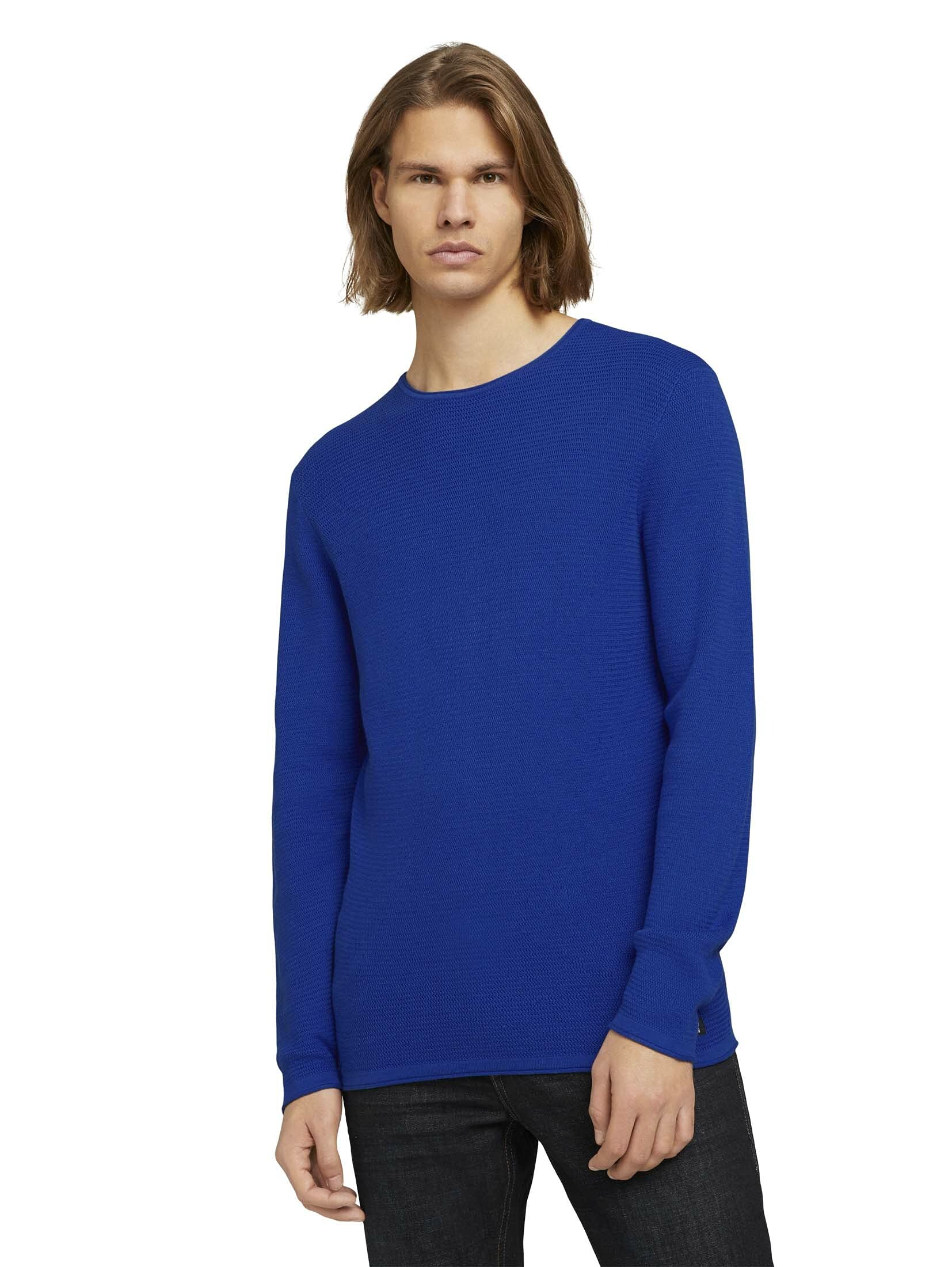 TOM TAILOR Denim Men Knitted Sweater with Structure