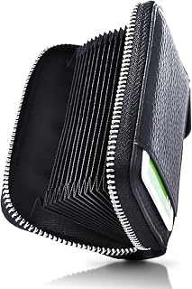 QUARE Card Case, Card Holder, Coin Purse, Mini Wallet, Men's, Large Capacity, Compact, Small, Skimming Prevention, Genuine Leather Coin Case, royal black