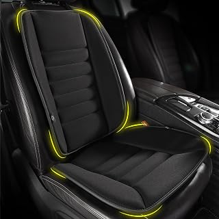 kingphenix Car Seat Cushion with Back Support Pillow, Memory Foam, Black | Memory Foam Car Cushion for Long Driving, Truck, Office Chair, Tailbone and Lower Back Support