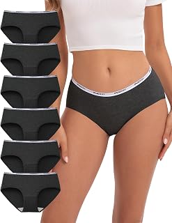 INNERSY Unterhosen Damen Baumwolle Slips Hipster Unterwäsche Frauen 6 Pack