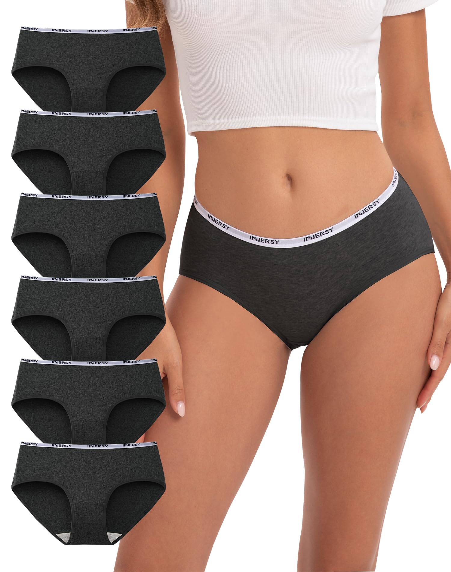 INNERSY Unterhosen Damen Baumwolle Slips Hipster Unterwäsche Frauen 6 Pack