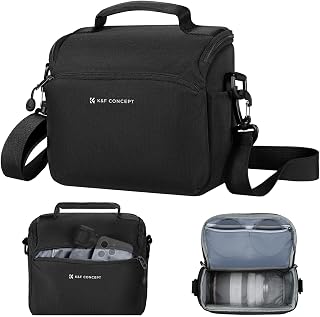 K&F CONCEPT Camera Sling Bag Small Crossbody Case | For DSLR/SLR Camera, Cute & Compact, Shoulder Photography Bags, Compatible for Canon/Nikon/Sony, BS09