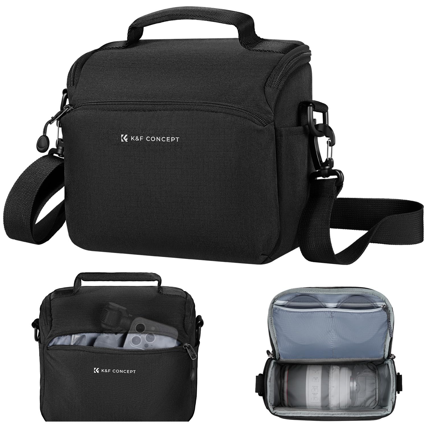 K&F CONCEPT Camera Sling Bag Small Crossbody Case | For DSLR/SLR Camera, Cute & 