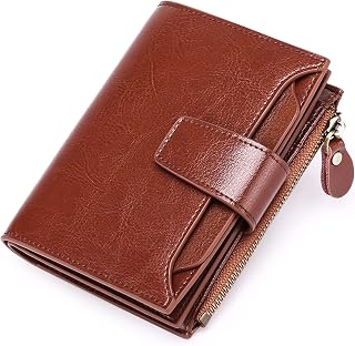 SENDEFN Women's Small Purse Vegan Leather with 14 Card Slots RFID Blocking with Coin Compartment Small Wallet