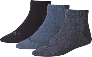 PUMA Unisex Shorts Crew Socks Sports Socks with Terrycloth Sole 9 mm Pack