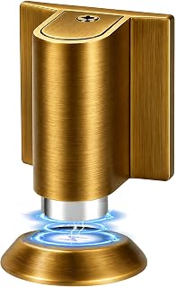 DS168AB-3 Magnetic Door Stops Indoor Adjustable Security Bottom Door Stop No Drilling Heavy Duty Floor Door Stopper with Screws and Adhesive Antique Brass Easy to Use