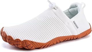 WateLves Water Shoes Womens Mens - Comfortable Lightweight Striped Pattern Barefoot Shoes for Beach Swim Pool Yoga Boating Water Aerobics