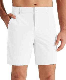 Libin Mens Golf Shorts 7" 9" Casual Work Shorts Flat Front Hybrid Lightweight Quick Dry Water Resistant