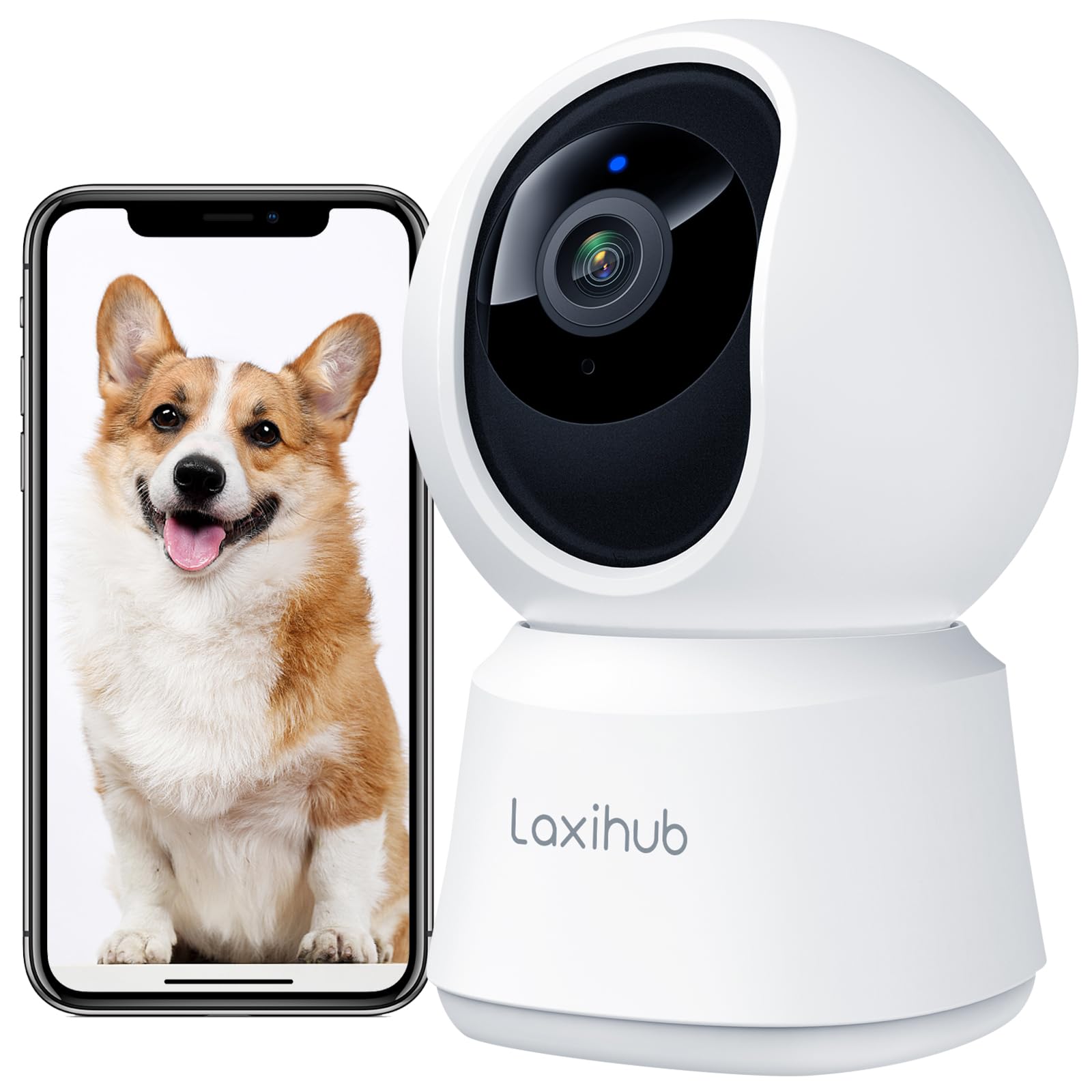 360° View 2K Pet Camera P2 with App, Indoor Security Camera, Baby Monitor | Pan/