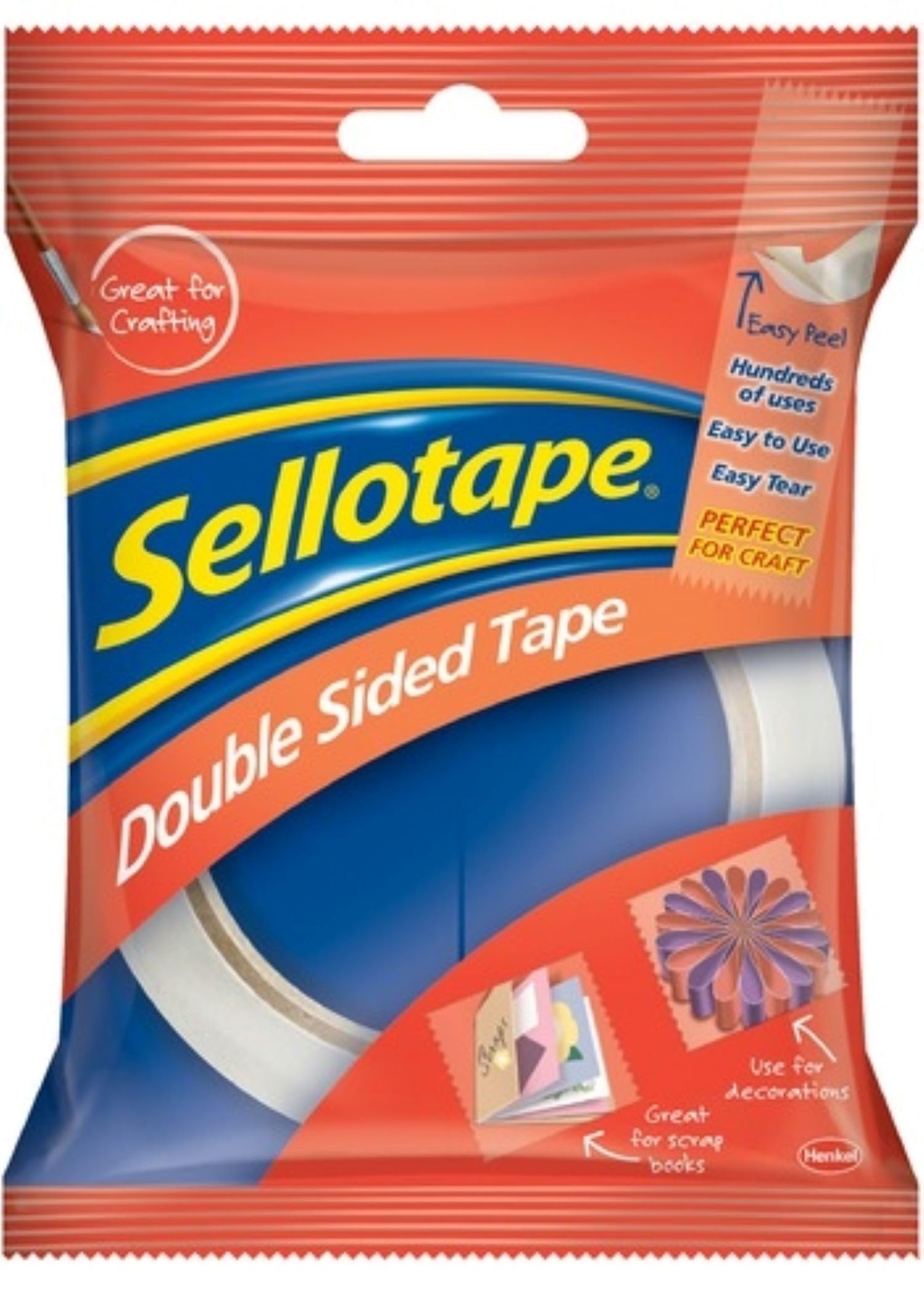 Sellotape Double Sided Tape, Strong Double Sided Tape for Everyday Use, Mounting