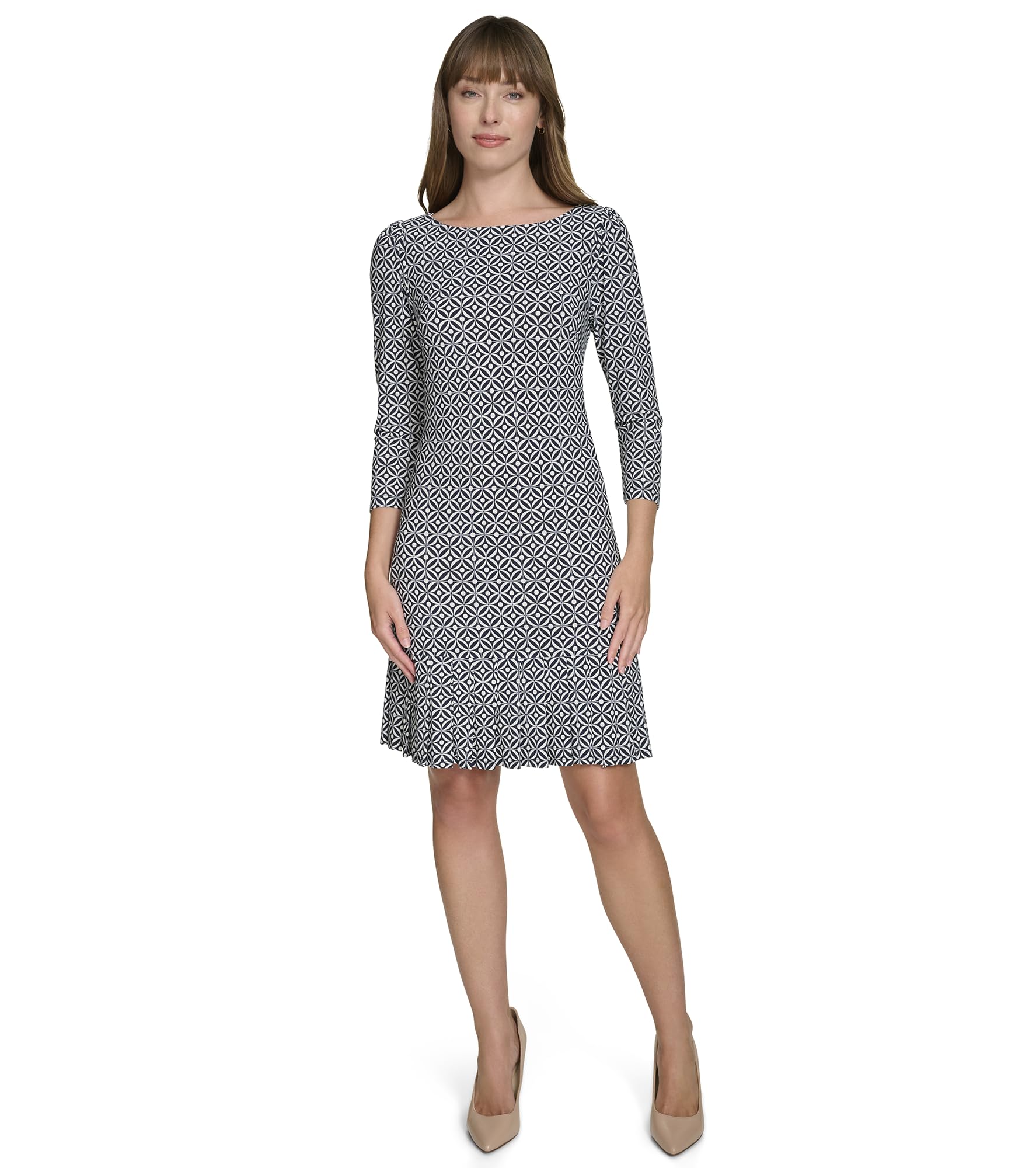 Tommy Hilfiger Adaptive Jersey Stretch 3/4 Sleeve Women's Dress