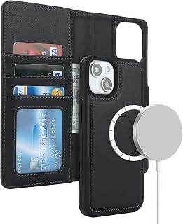 ELTEKER iPhone 13 / iPhone 14 Case, Leather Book Wallet Case [Wireless