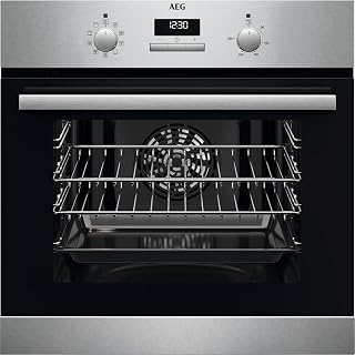 AEG Built-in Oven 65 L Energy Class A BSX23101XM | 65 L SurroundCook, multilevel cooking, grill and moist fan baking, LED display, stainless steel