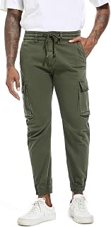 DON JOHNSON Men's Cargo Trousers with 6 Pockets Casual Trousers