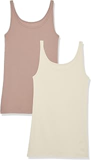 Amazon Essentials Women's Slim-Fit Thin Strap Tank Top, Pack of 2