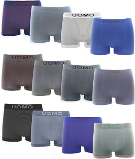 Channo Men's Soft Elastic Comfortable Seamless Nylon Boxer Shorts - Uomo Collection
