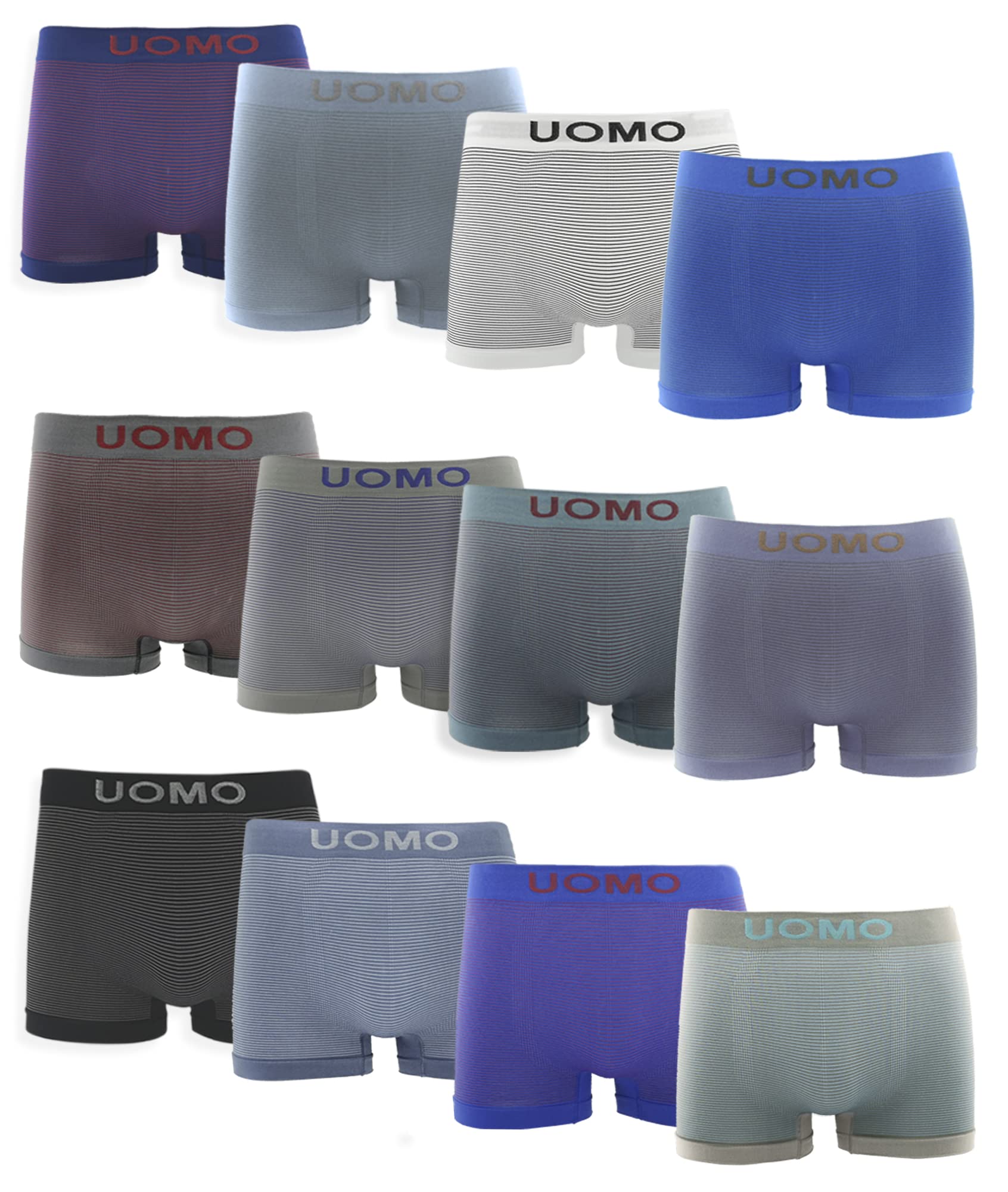 Channo Men's Soft Elastic Comfortable Seamless Nylon Boxer Shorts - Uomo Collect