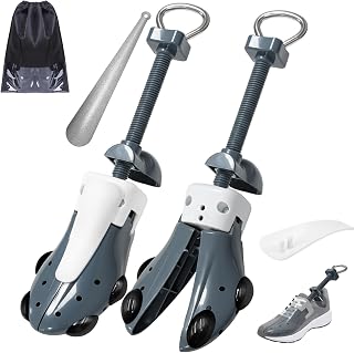JJDPARTS Shoe Stretcher Pair 4-way Shoe Expander Widener Shoe Tree Extender for Wide Feet with Shoe Horn