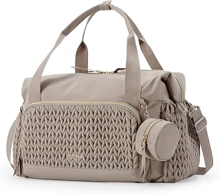 mommore Diaper Bag Tote Large Travel Baby Bag with Pacifier Case | Portable Changing Pad, Insulated Pocket &amp; Stroller Strap, Baby Essentials Maternity Bag , Hospital Bag for Labor Delivery