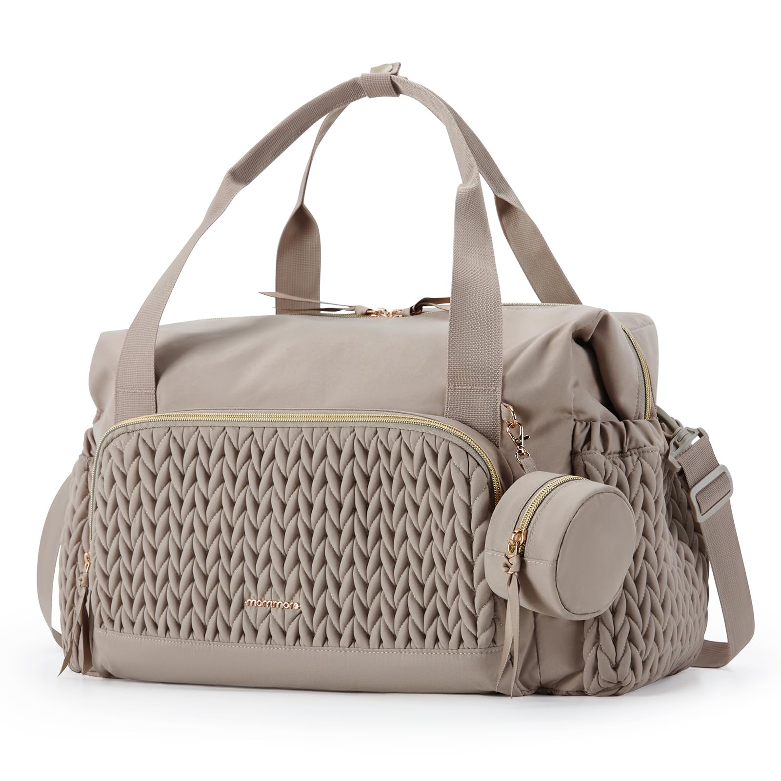 mommore Diaper Bag Tote Large Travel Baby Bag with Pacifier Case | Portable Chan