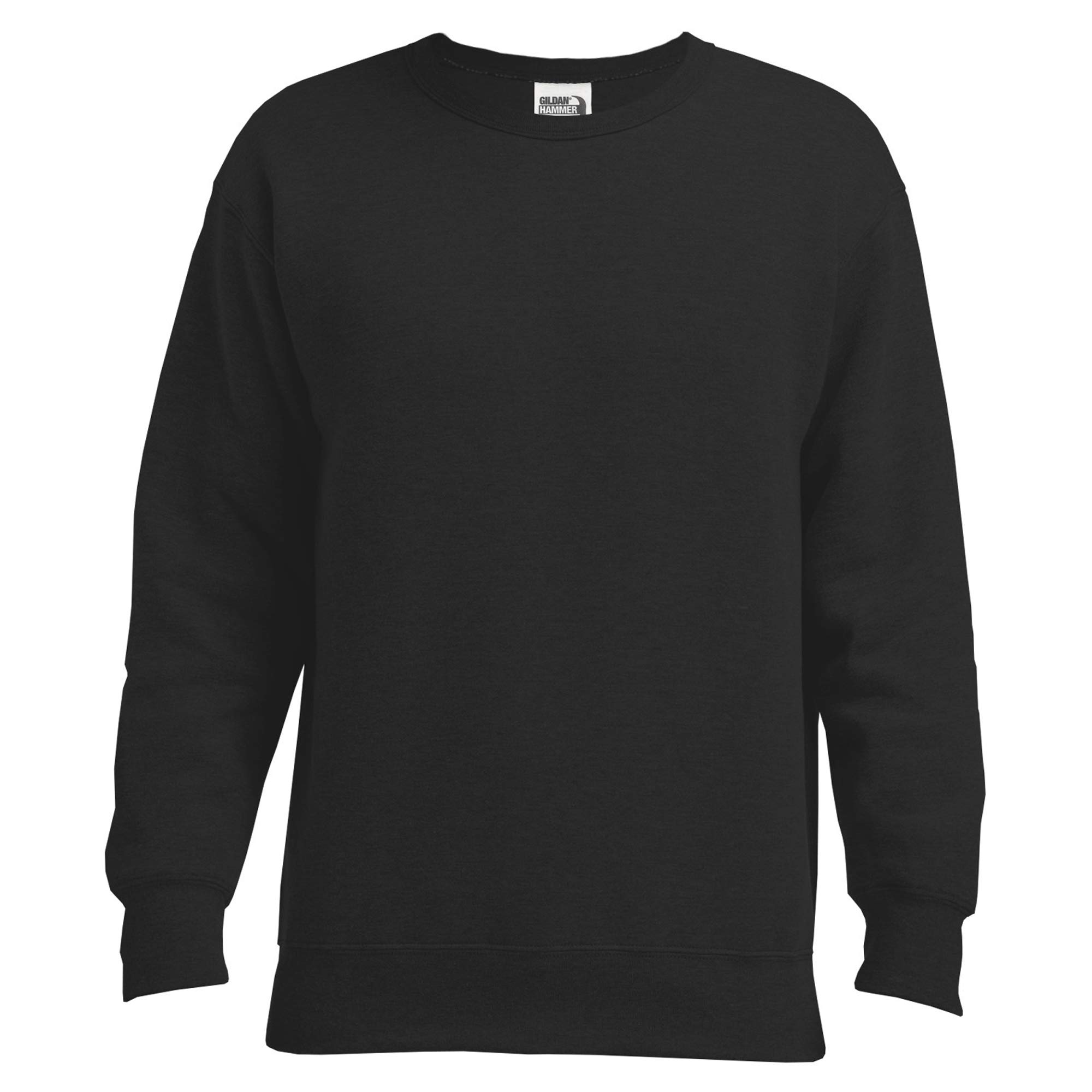 Gildan Hammer Adult Crew Sweatshirt Maglia di Tuta, Nero, S Uomo