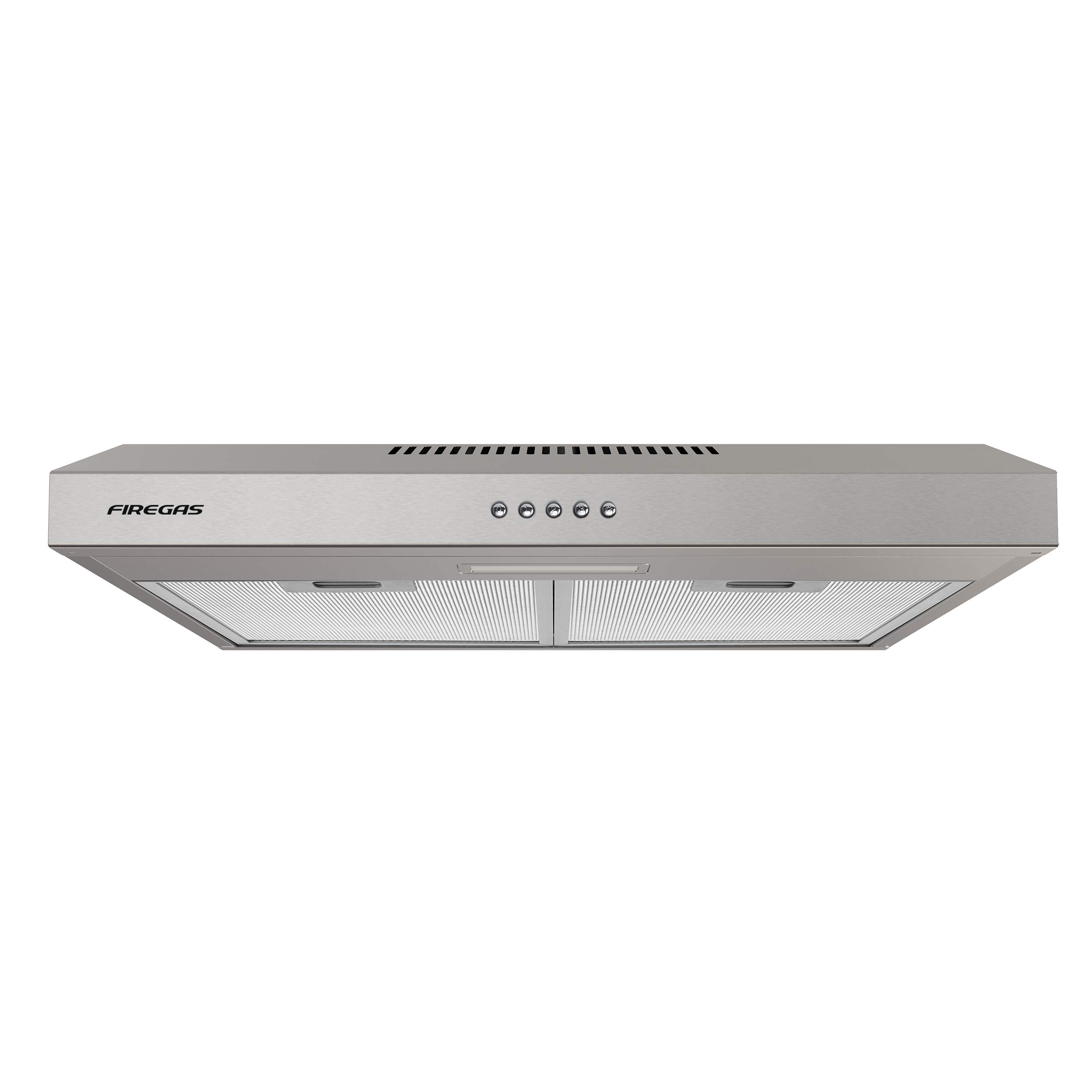 FIREGAS 60cm Cooker Hood, Stainless Steel Extractor Fan, 202m³/h, 3-Speed | Incl