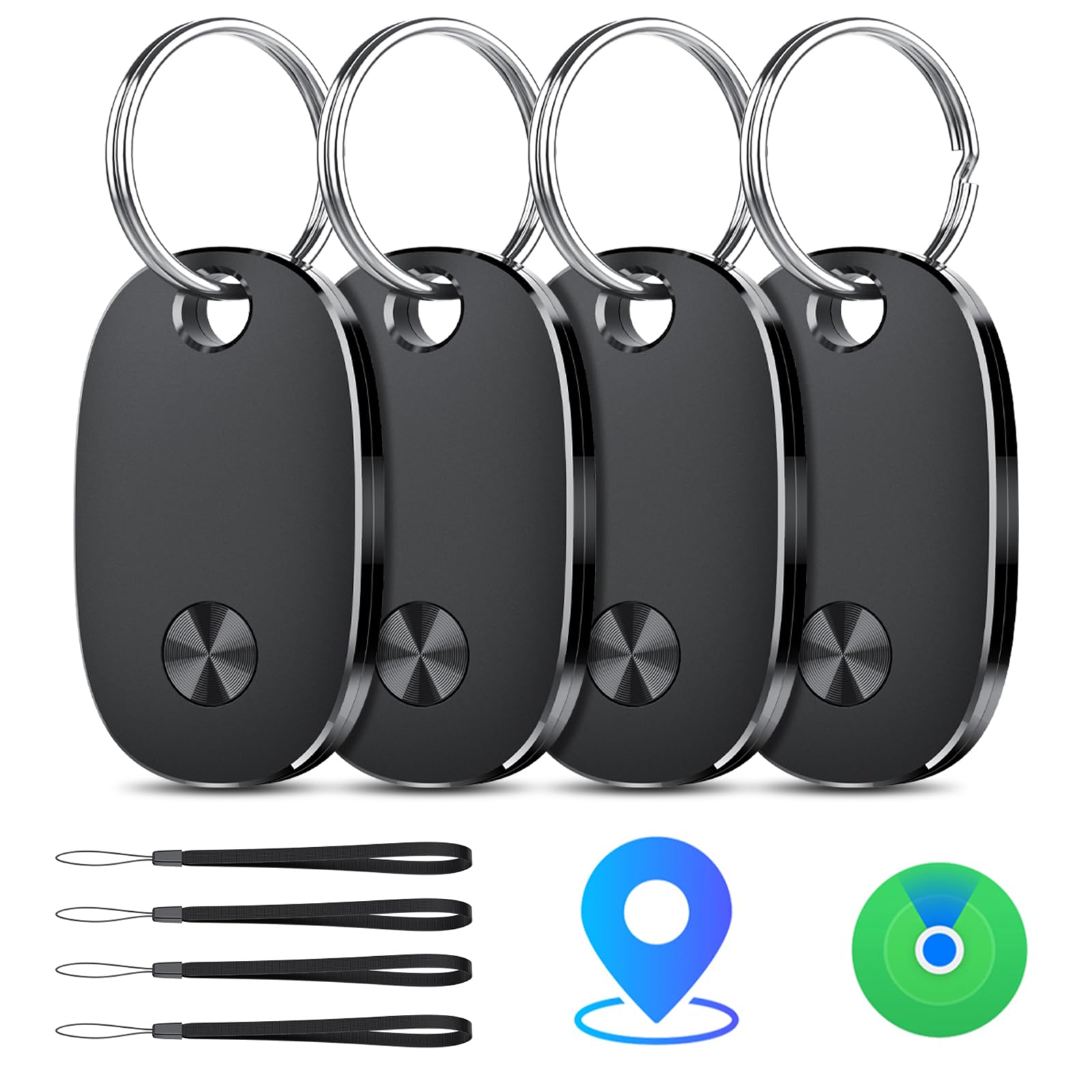 Air Tracker Tags-4 Pack, Bluetooth Tracker Works with Apple Find My APP (iOS Onl