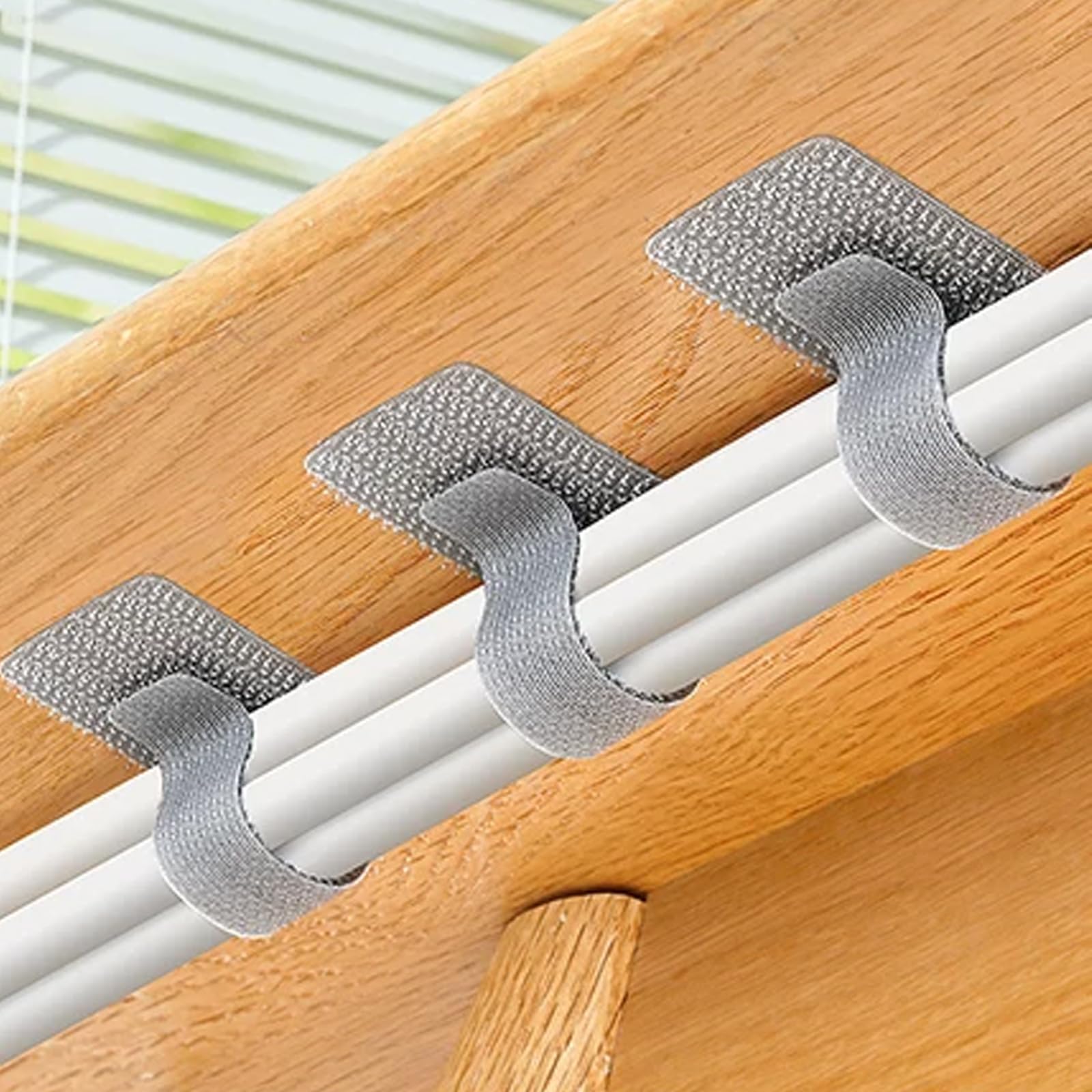 30 PCS Cable Organizer for Desktop, Data Cable Management Ties, Wire & Network R